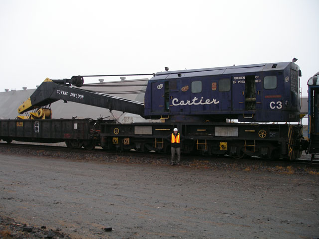 Cowans Sheldon 250-ton wrecker, Port Cartier Railway, Quebec