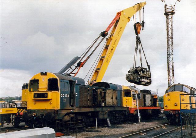 96706 engine changing 20193 for 20104, Toton Depot, 1993 (1)