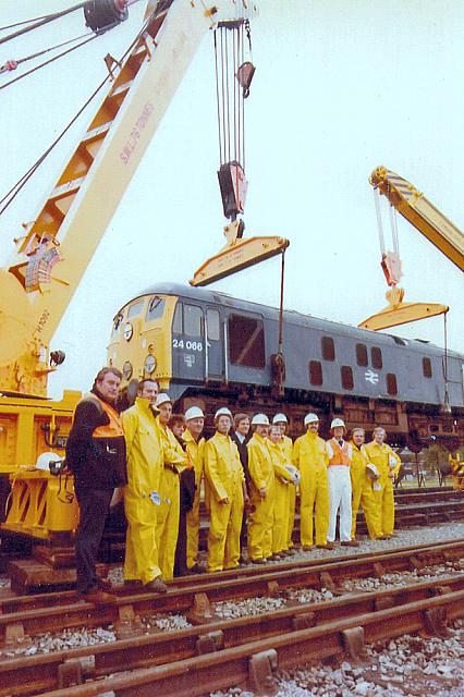 96706 on test at Doncaster Works after steam-diesel conversion
