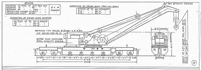 45t Steam Crane, USATC Diagram Book