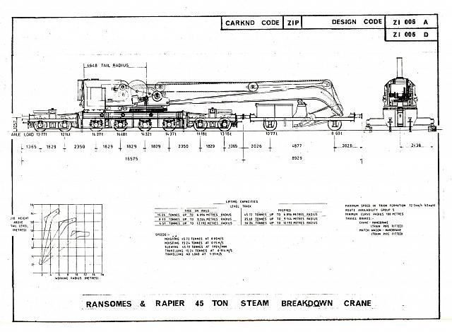 Diagram, Ransomes & Rapier 45-ton Crane