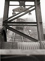 Brake van re-railing at Skipton, 12.3.1976